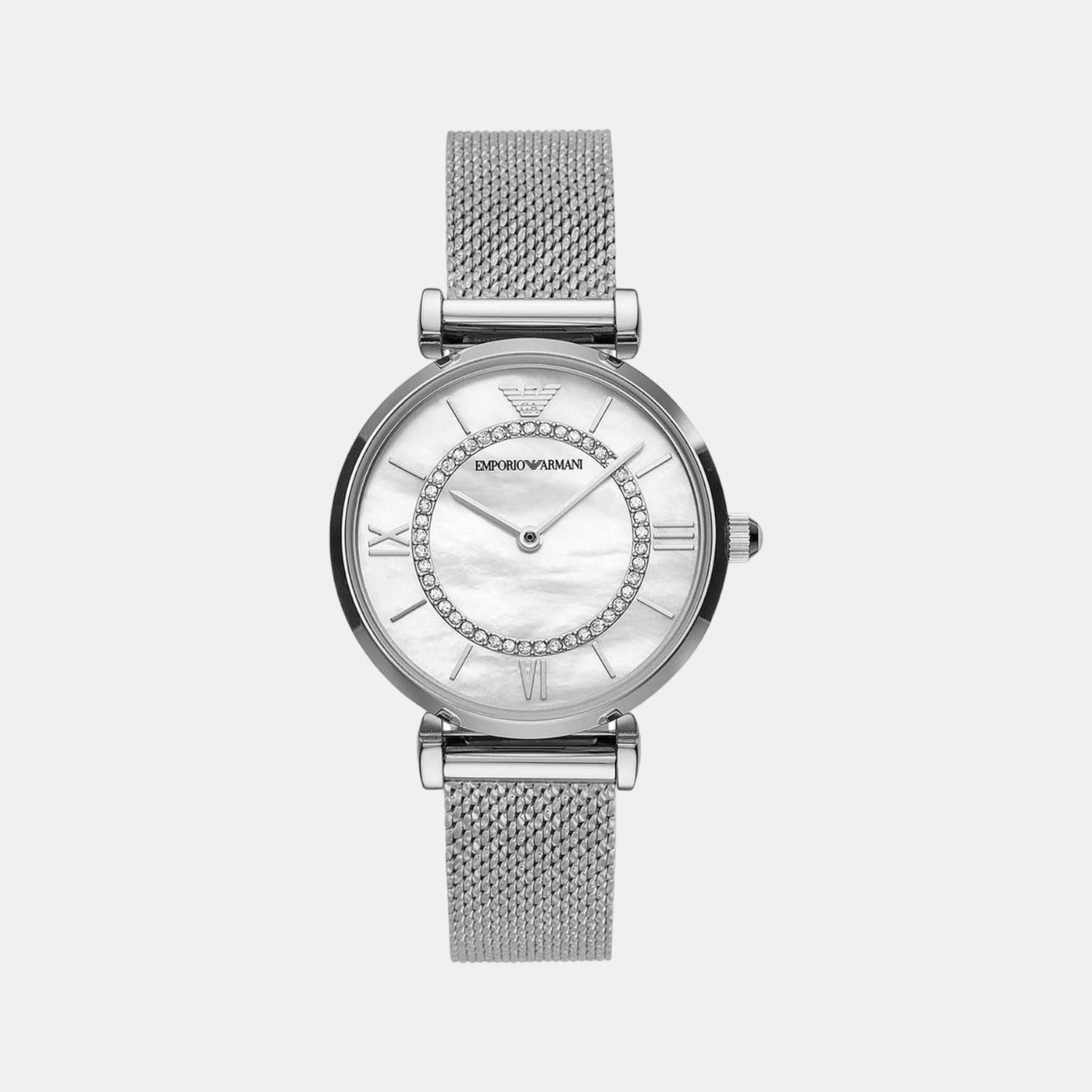 Emporio Armani Women Quartz Mother Of Pearl Dial Analog Stainless Steel ...