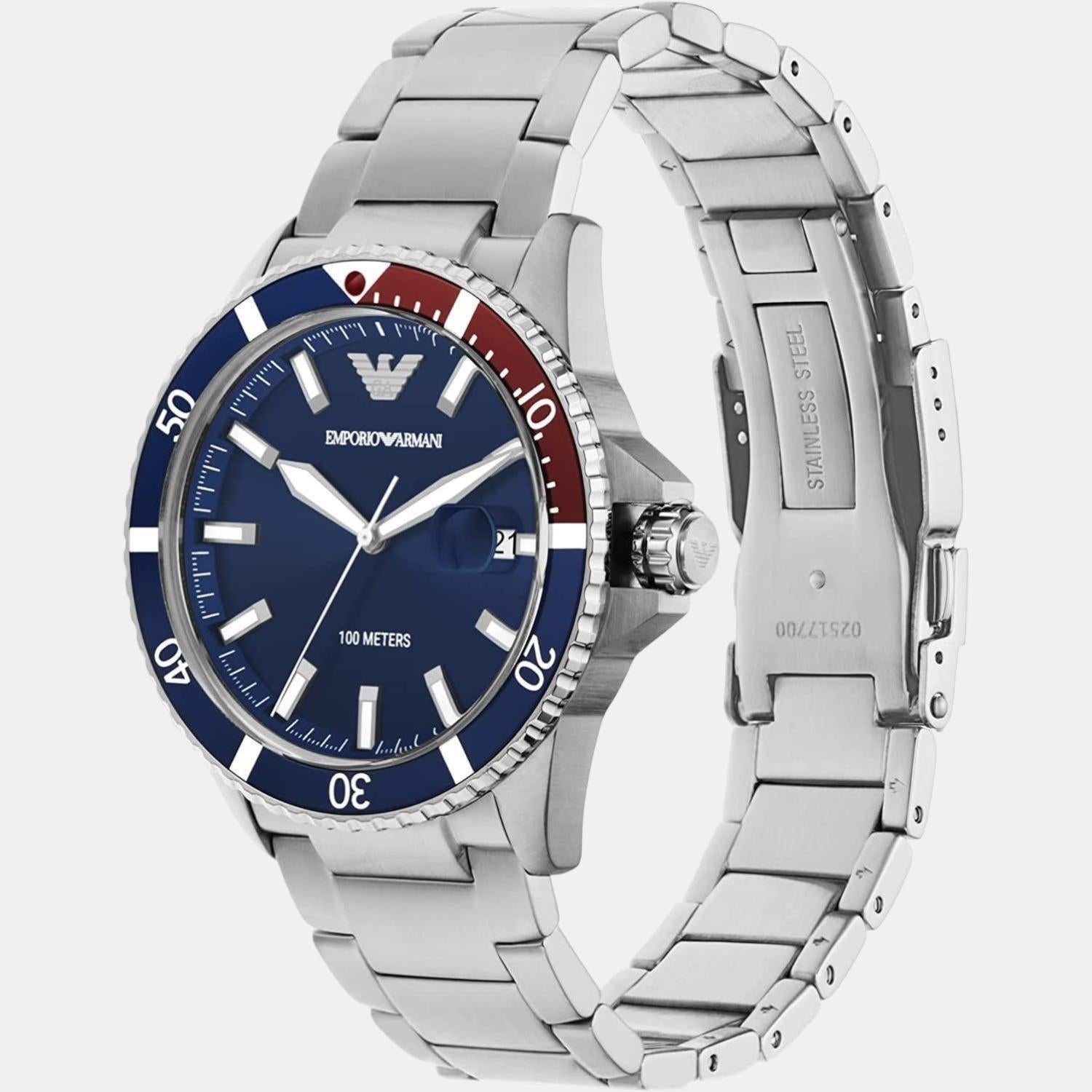 Emporio Armani Stainless Steel Blue watch
