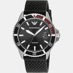 Emporio Armani Men Round Black watch