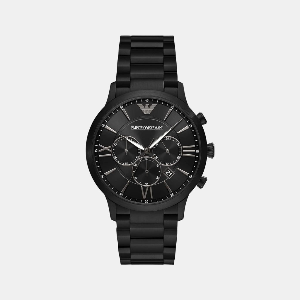 Emporio Armani Round Black Chronograph watch