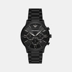 Emporio Armani Round Black Chronograph watch