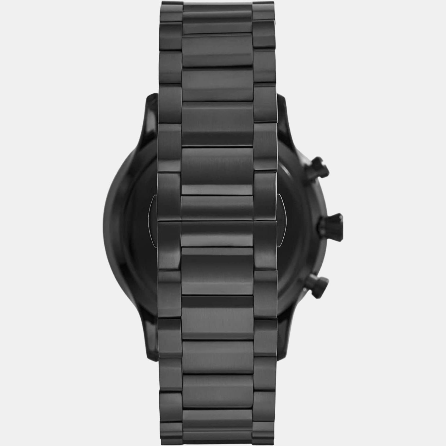 Emporio Armani Men Round Black watch
