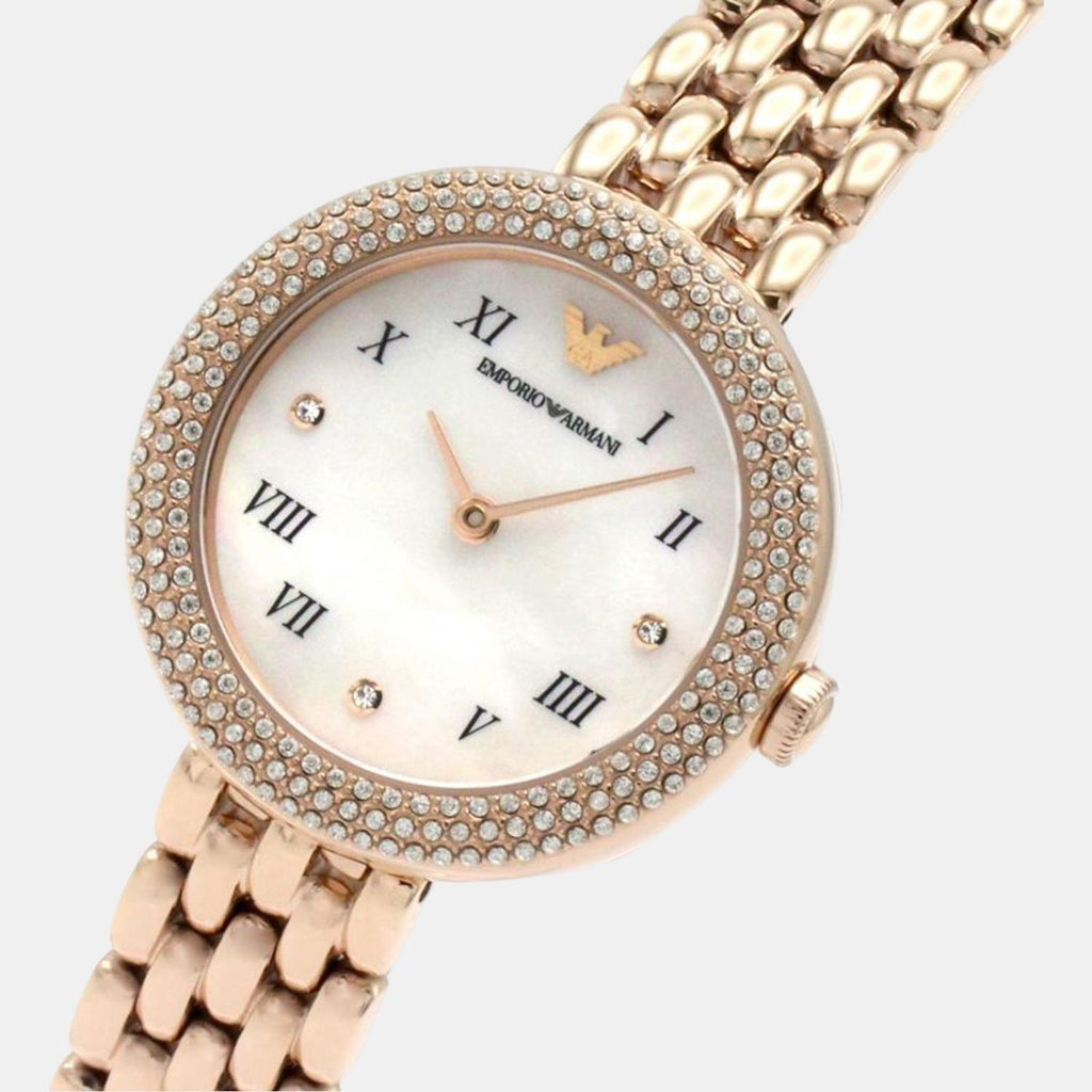Ar11519 Emporio Armani Women Quartz Mother Of Pearl Dial Analog Stainless Steel ...