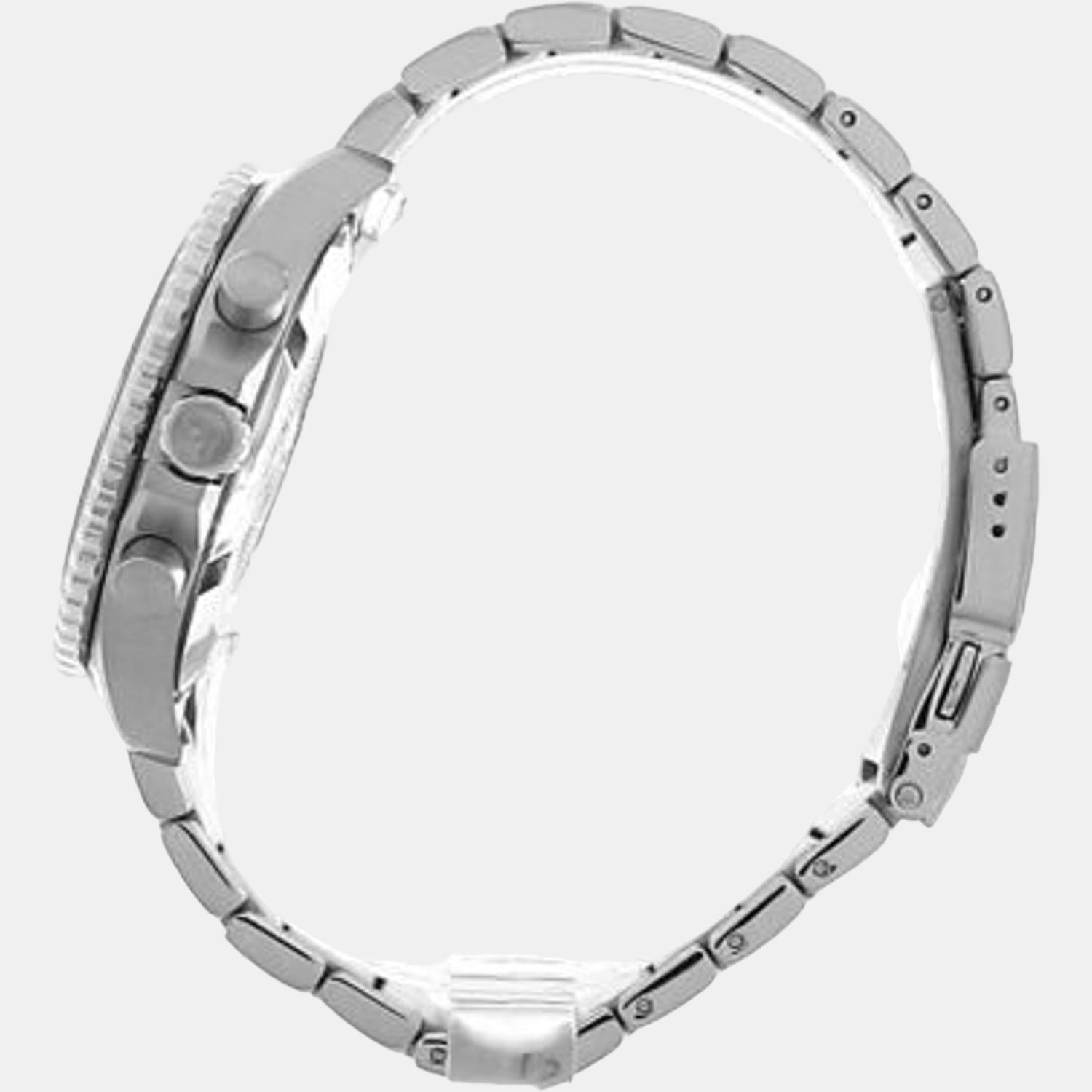 Emporio Armani Sport Chronograph Black Dial Black Mesh Bracelet Watch For  Men
