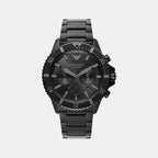 Emporio Armani Round Black Chronograph watch
