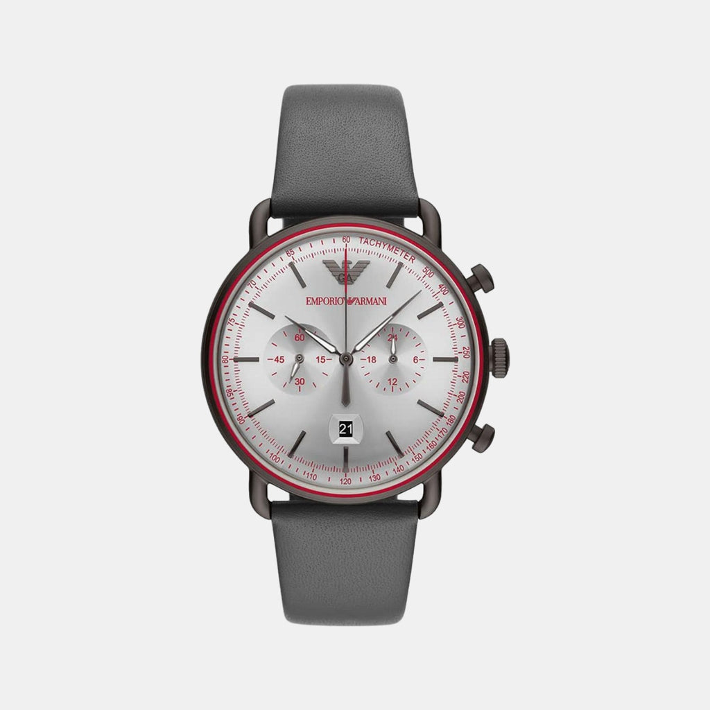 Emporio Armani Round Silver Chronograph watch