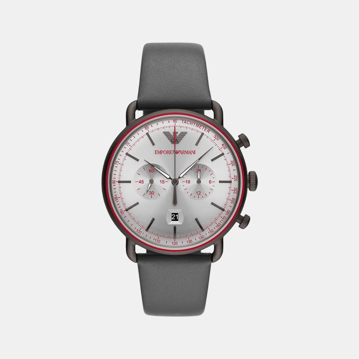 Emporio Armani Round Silver Chronograph watch