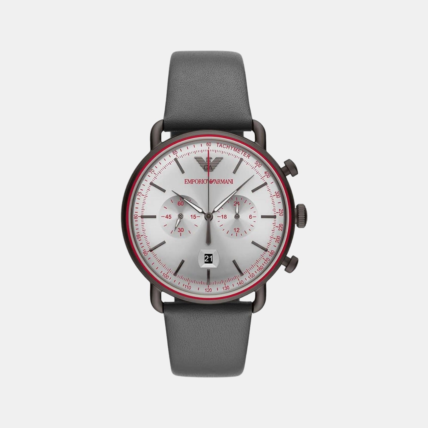 Emporio Armani Round Silver Chronograph watch