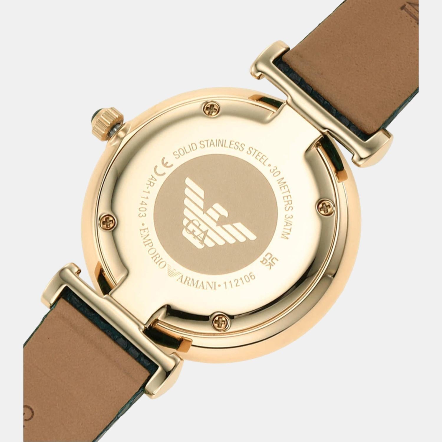 Emporio Armani Leather Green watch