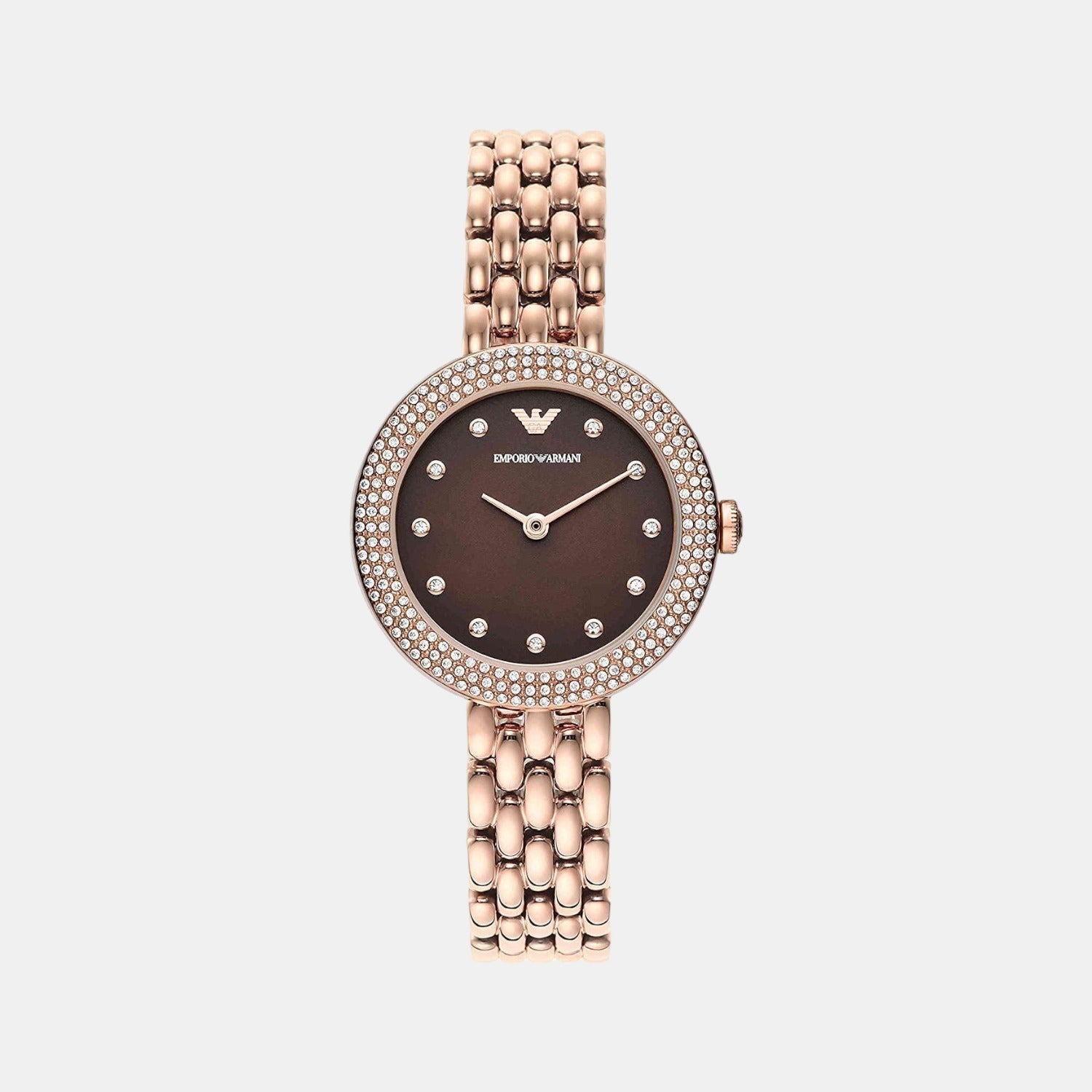 Emporio Armani Women Quartz Brown Dial Analog Stainless Steel Watch ...