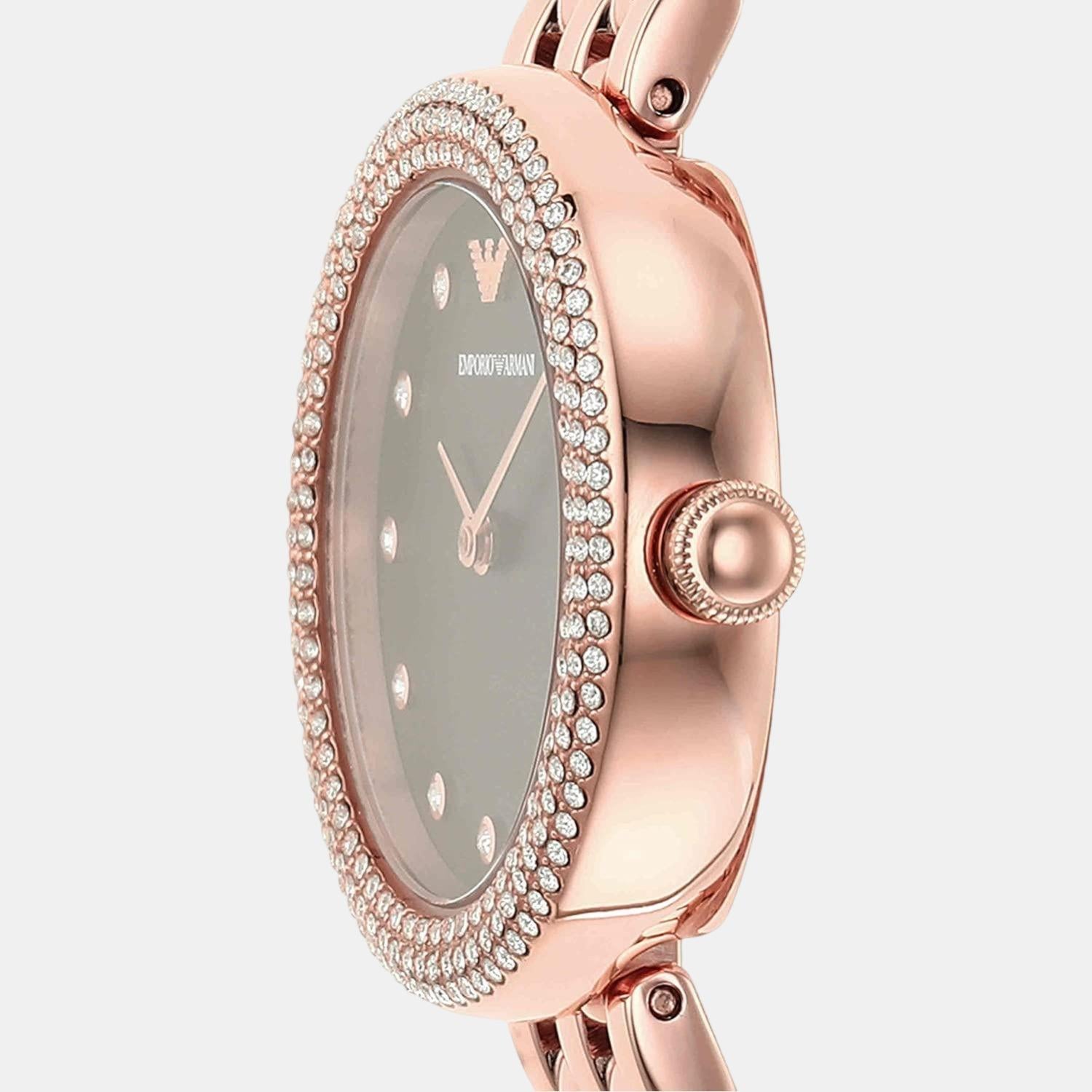 Emporio Armani Women Round Brown watch