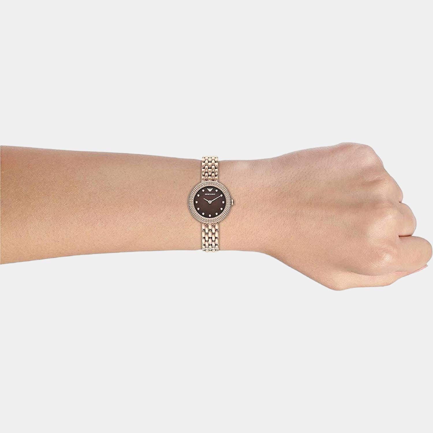 Emporio Armani Round Quartz Analog Women watch