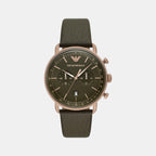 Emporio Armani Round Green Chronograph watch