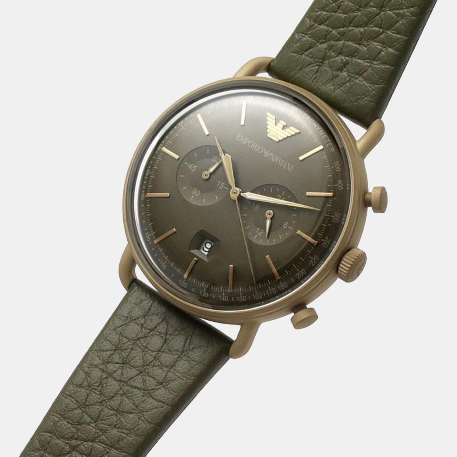 Emporio Armani Leather Green watch