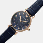 Emporio Armani Leather Blue watch