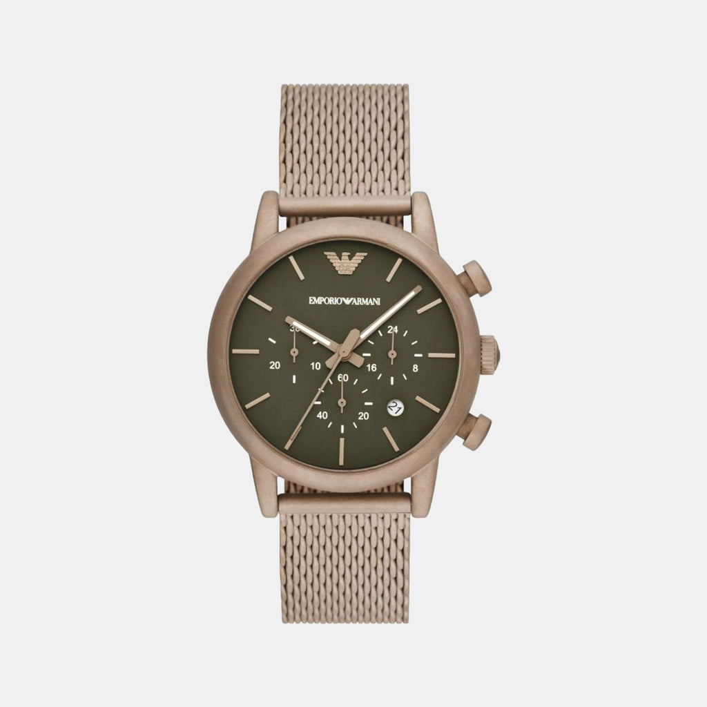 Emporio Armani Round Green Chronograph watch