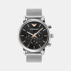Emporio Armani Round Black Chronograph watch