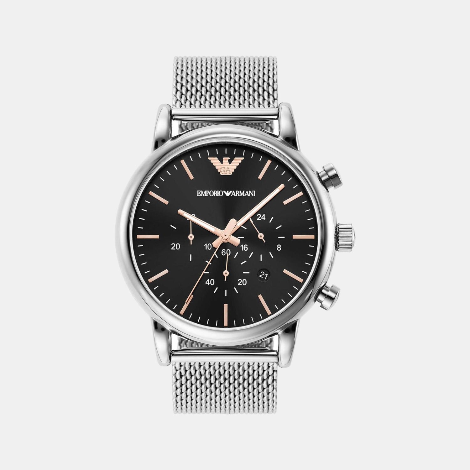 Emporio Armani Round Black Chronograph watch