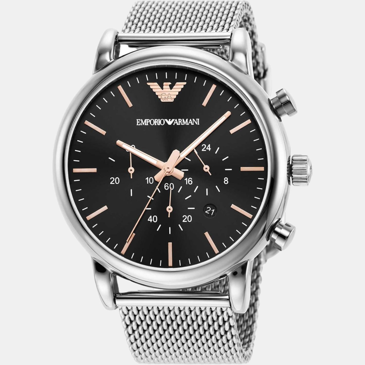 Emporio Armani 46 mm Silver Quartz watch