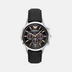 Emporio Armani Round Black Chronograph watch