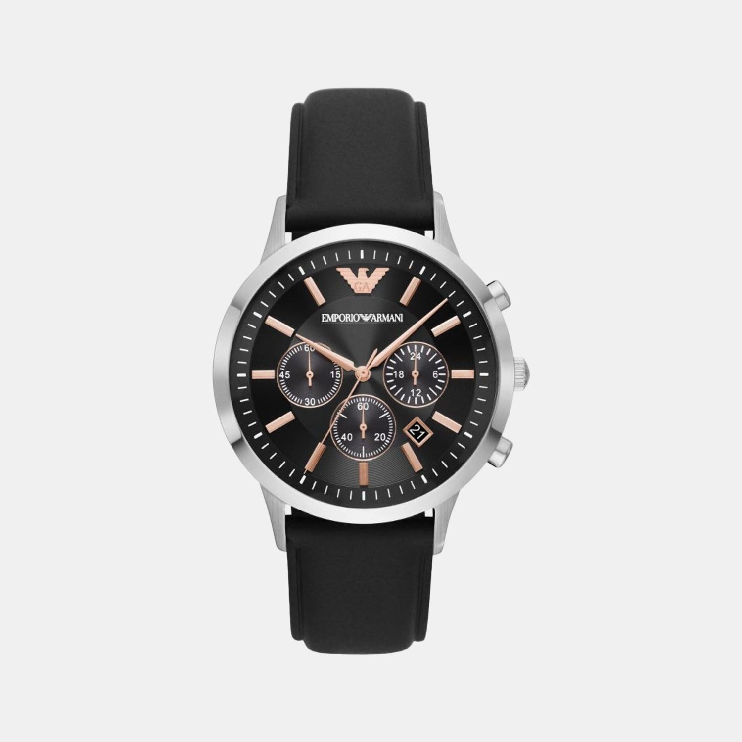 Emporio Armani Round Black Chronograph watch