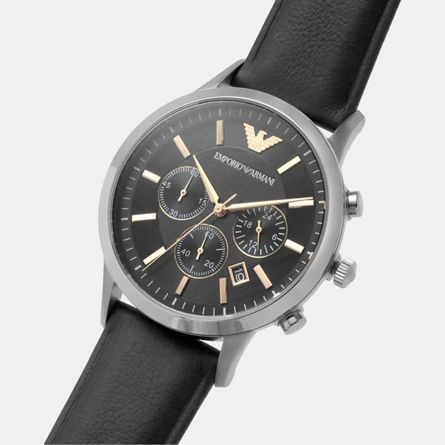 Emporio Armani Leather Black watch