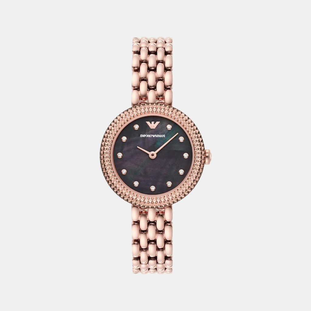 Emporio Armani Round Black Analog watch