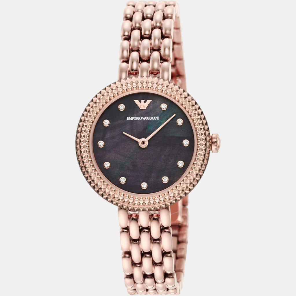 Emporio Armani Women Round Black watch