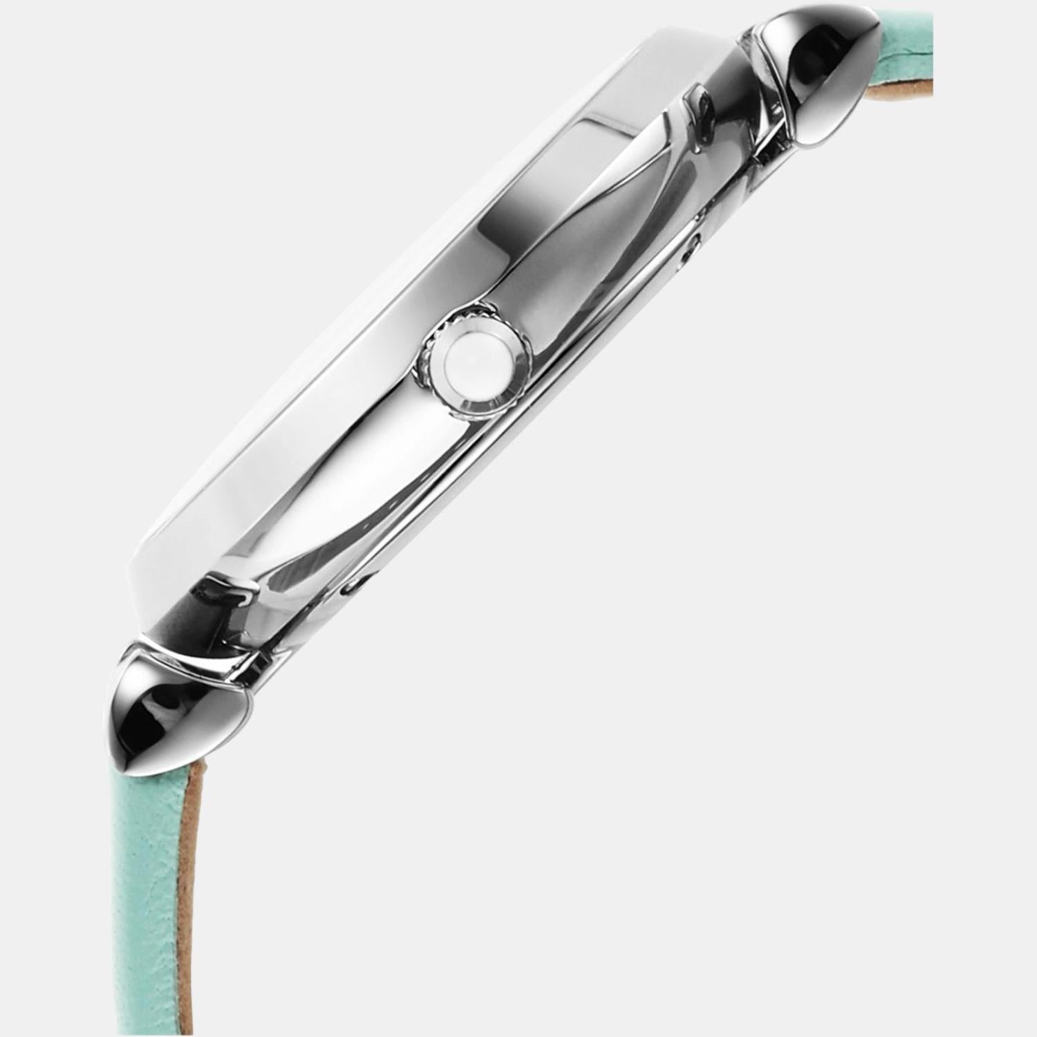 Emporio Armani Leather Silver watch