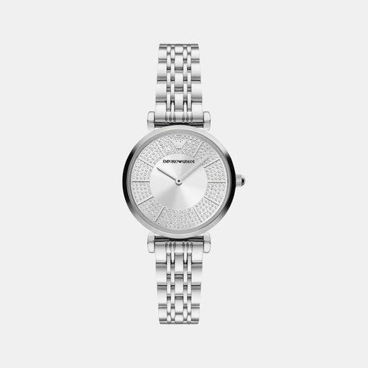 Female Silver Analog Stainless Steel Watch AR11445
