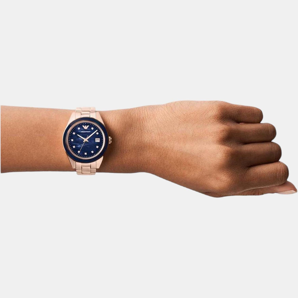 Emporio Armani Round Quartz Analog Women watch