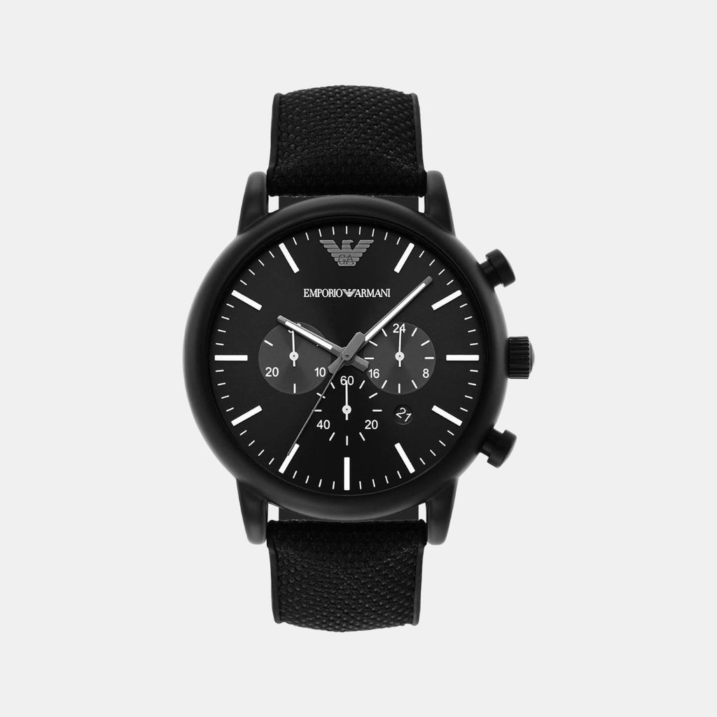 Emporio Armani Round Black Chronograph watch