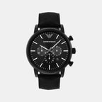 Emporio Armani Round Black Chronograph watch