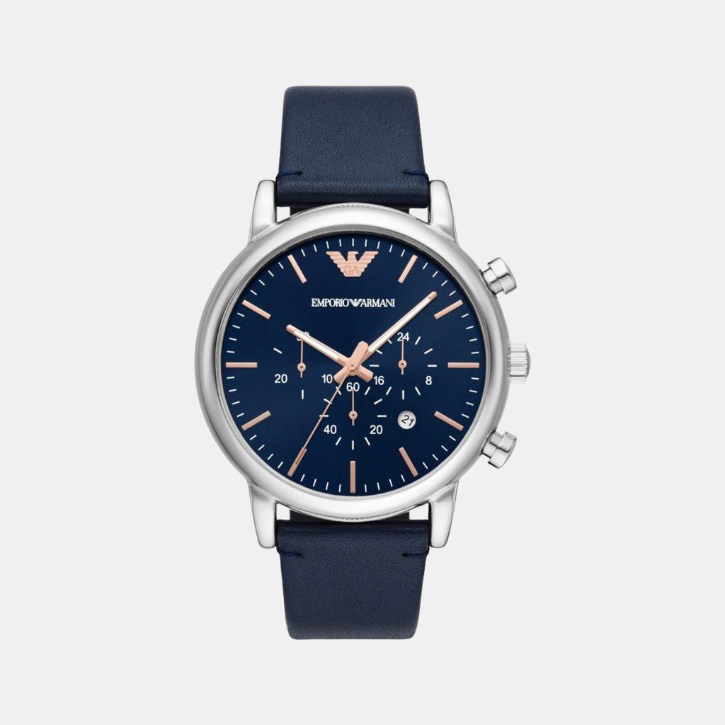 Emporio Armani Round Blue Chronograph watch