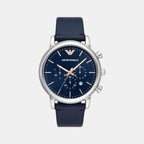 Emporio Armani Round Blue Chronograph watch