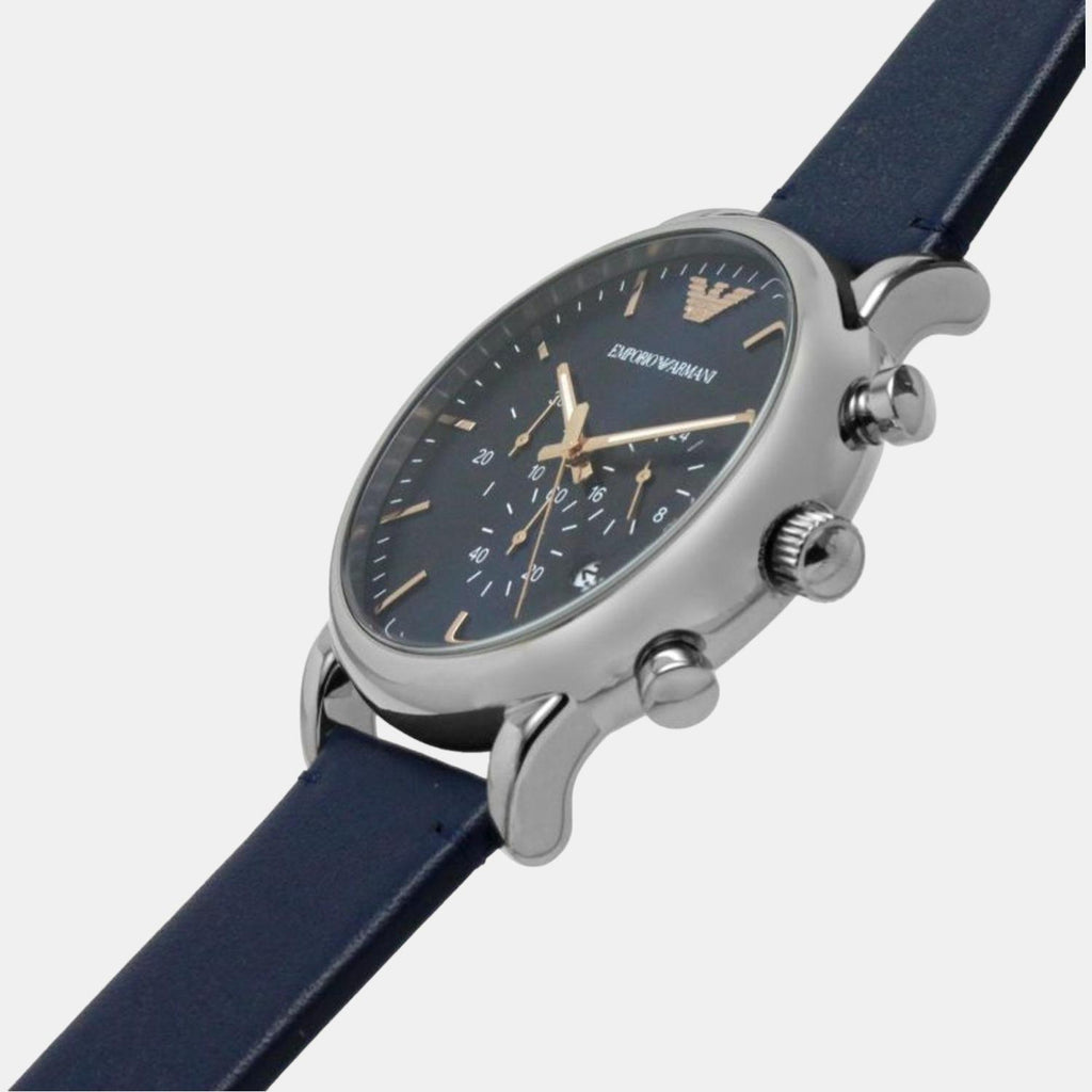 Emporio Armani Leather Blue watch