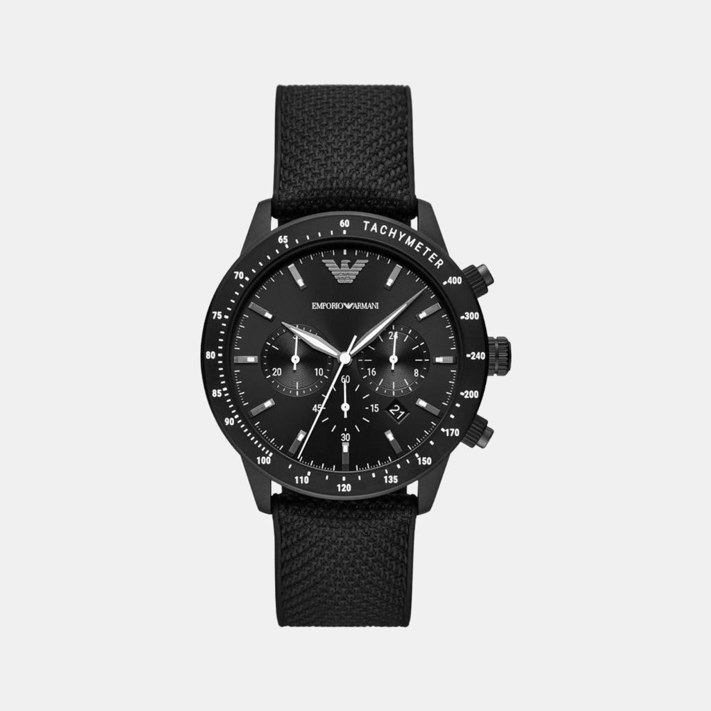 Emporio Armani Round Black Chronograph watch