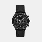Emporio Armani Round Black Chronograph watch