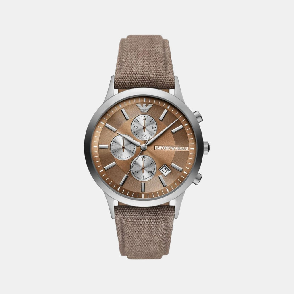 Emporio Armani Round Brown Chronograph watch