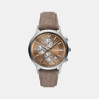Emporio Armani Round Brown Chronograph watch