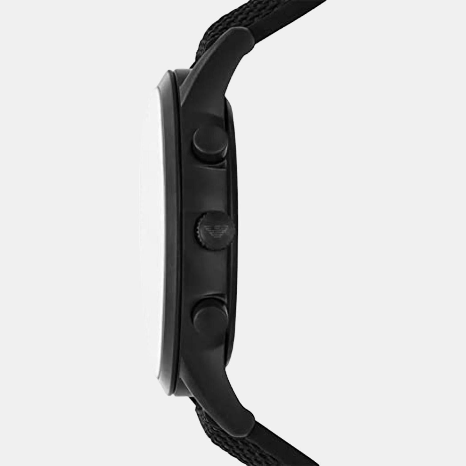 Emporio Armani Men Round Black watch