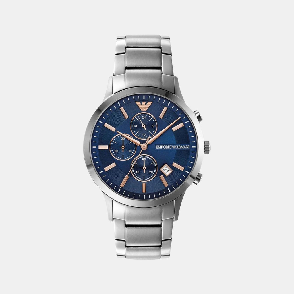 Emporio Armani Round Blue Chronograph watch