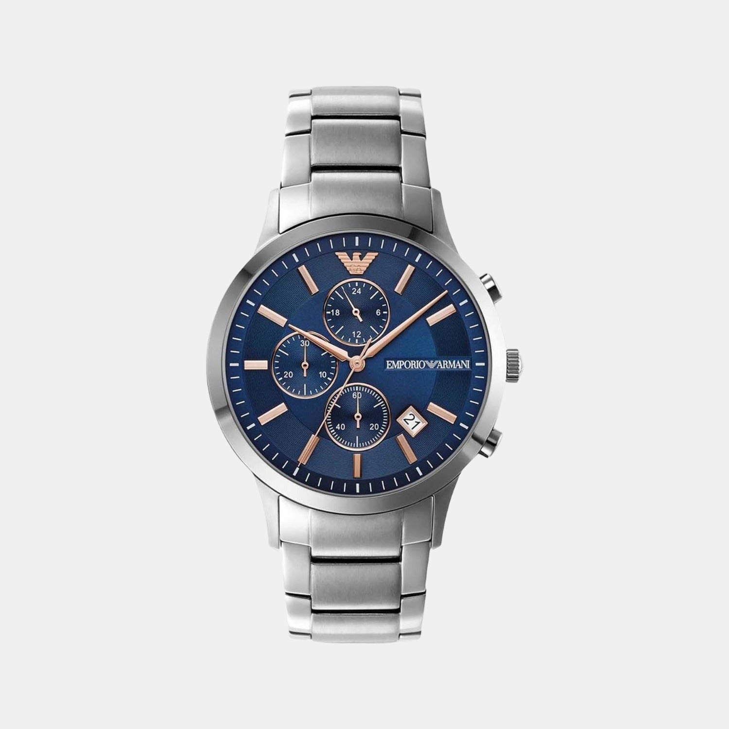 Emporio Armani Round Blue Chronograph watch