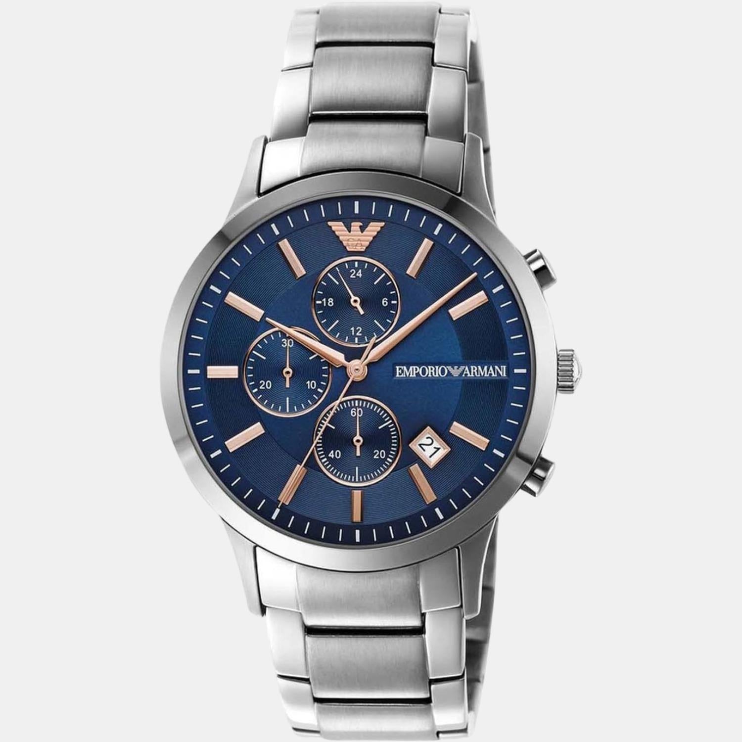 Emporio Armani Men Round Blue watch