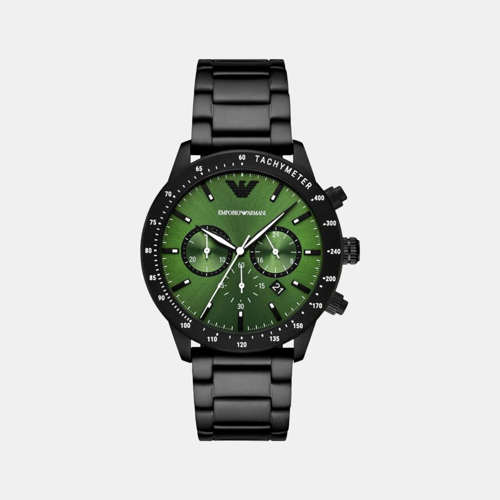 Emporio Armani Round Green Chronograph watch