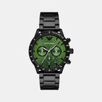 Emporio Armani Round Green Chronograph watch