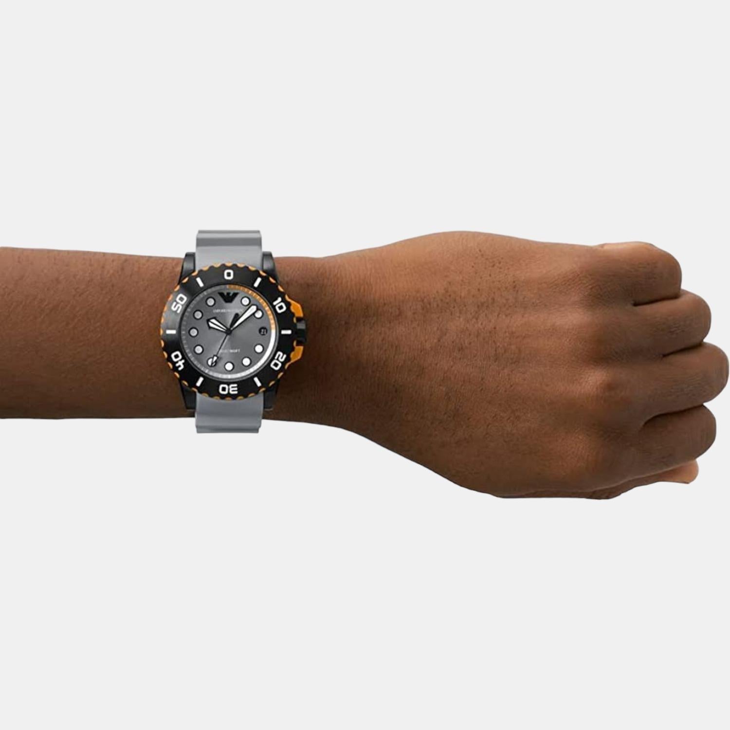 Emporio Armani Men Round Grey watch