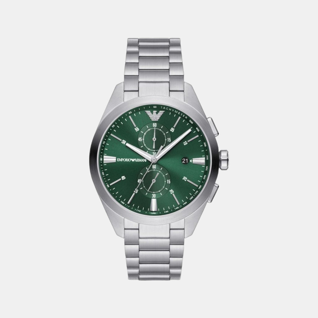 Emporio Armani Round Green Chronograph watch