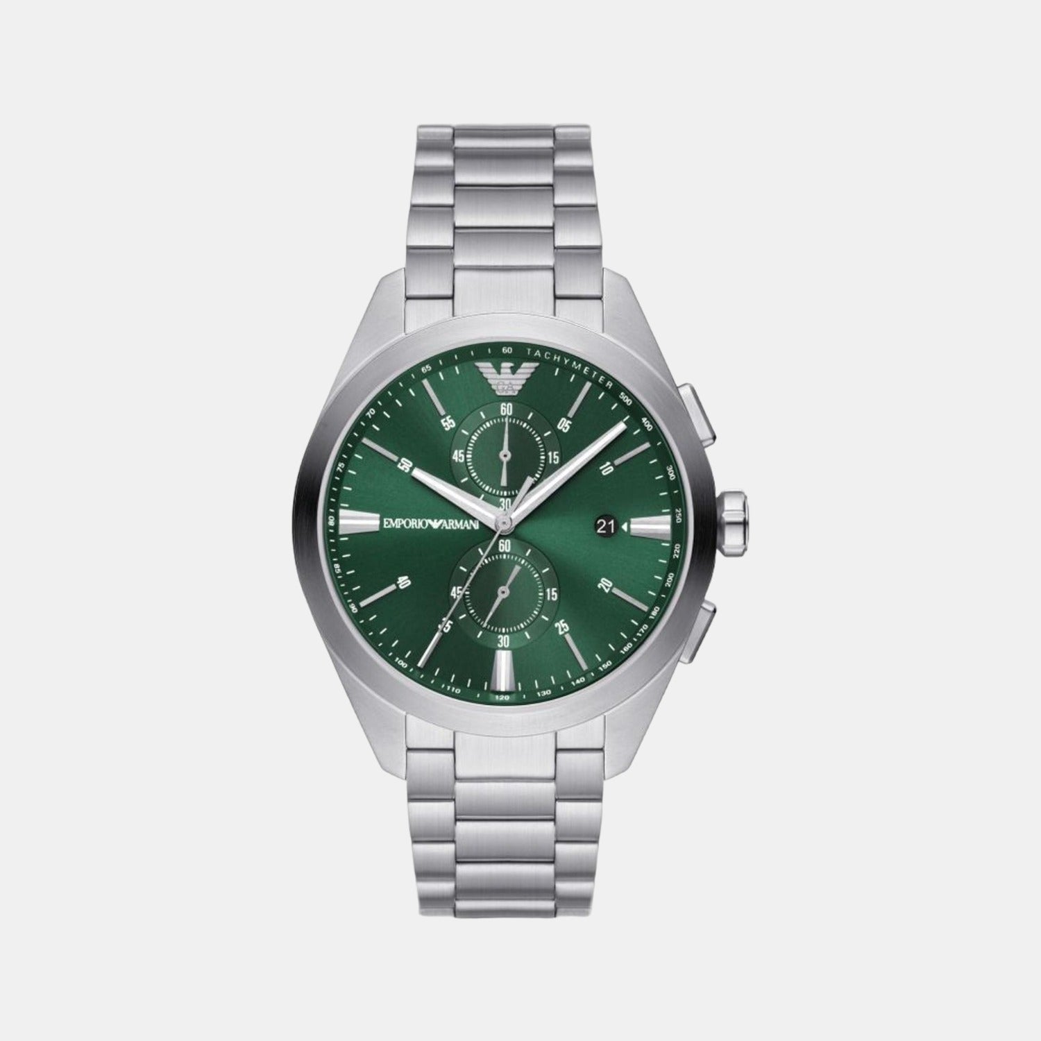 Emporio Armani Round Green Chronograph watch