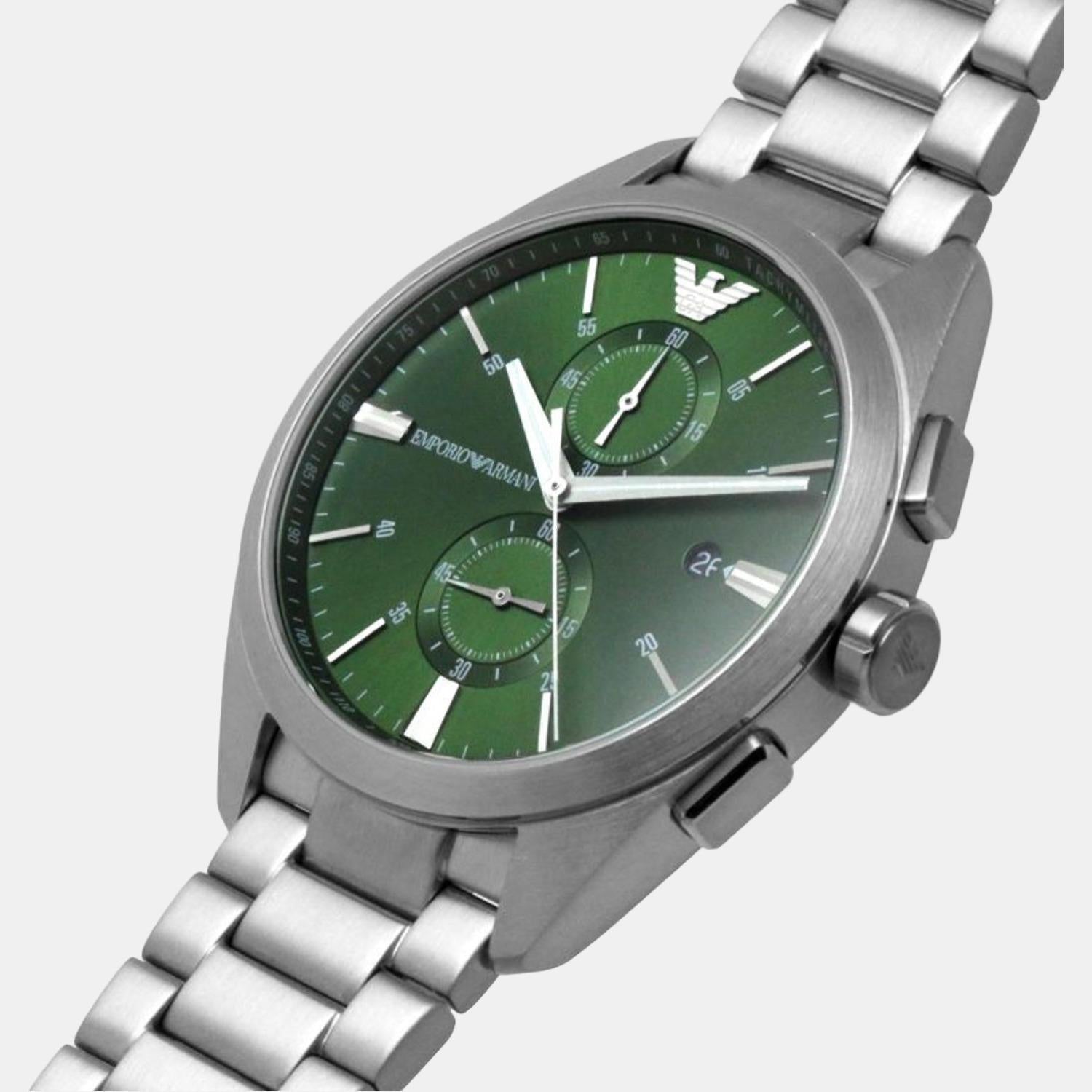 Emporio armani watch hot sale green strap